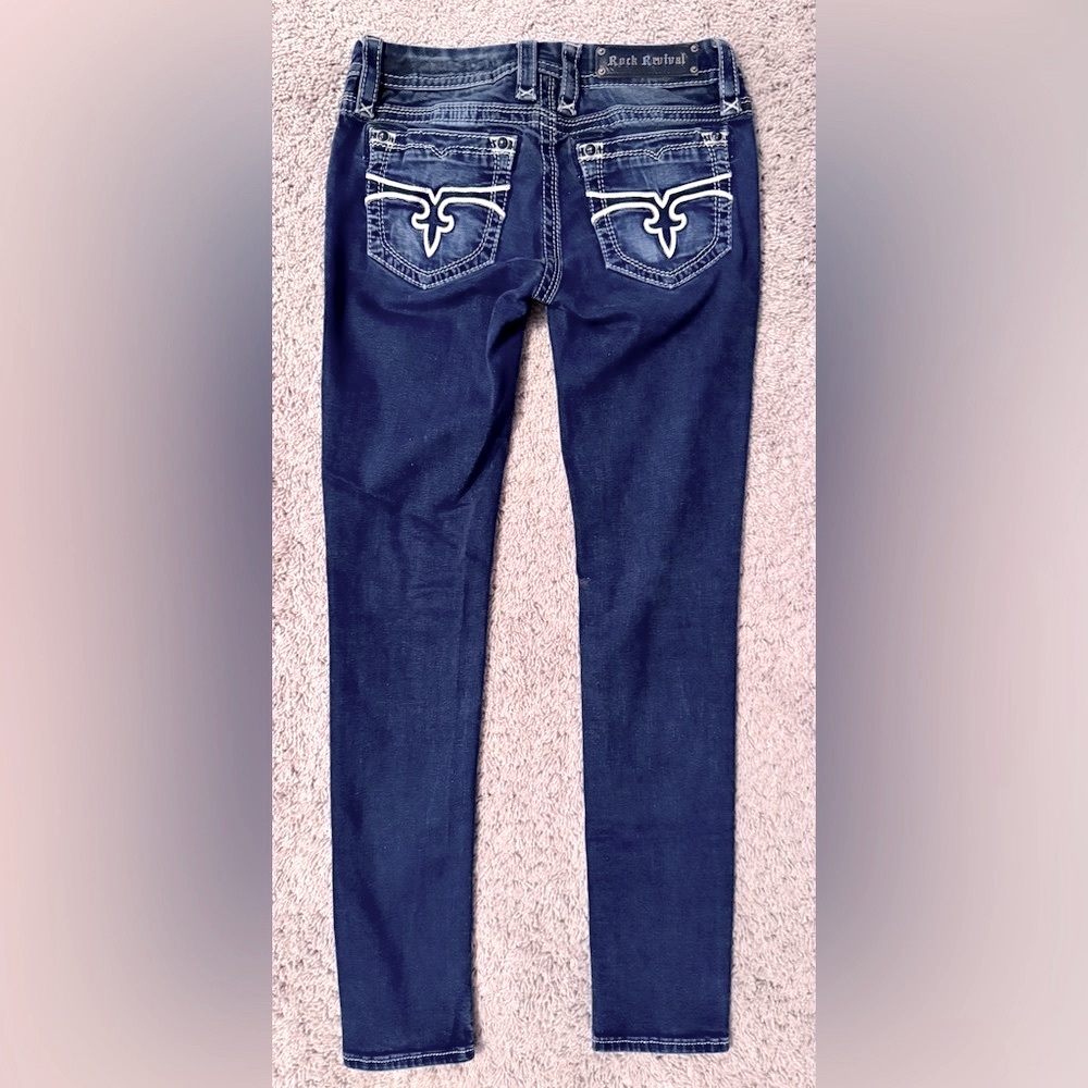 Excellent Like New Rock Revival Pearl Skinny Jeans 28